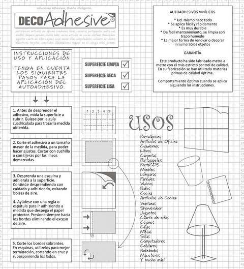 Pack 3 Rollos Vinílo Adhesivo / Ondas / 29023