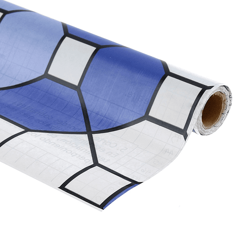 Set de 12 Rollos de Vinílo Adhesivo / Rombos Azules / 28023