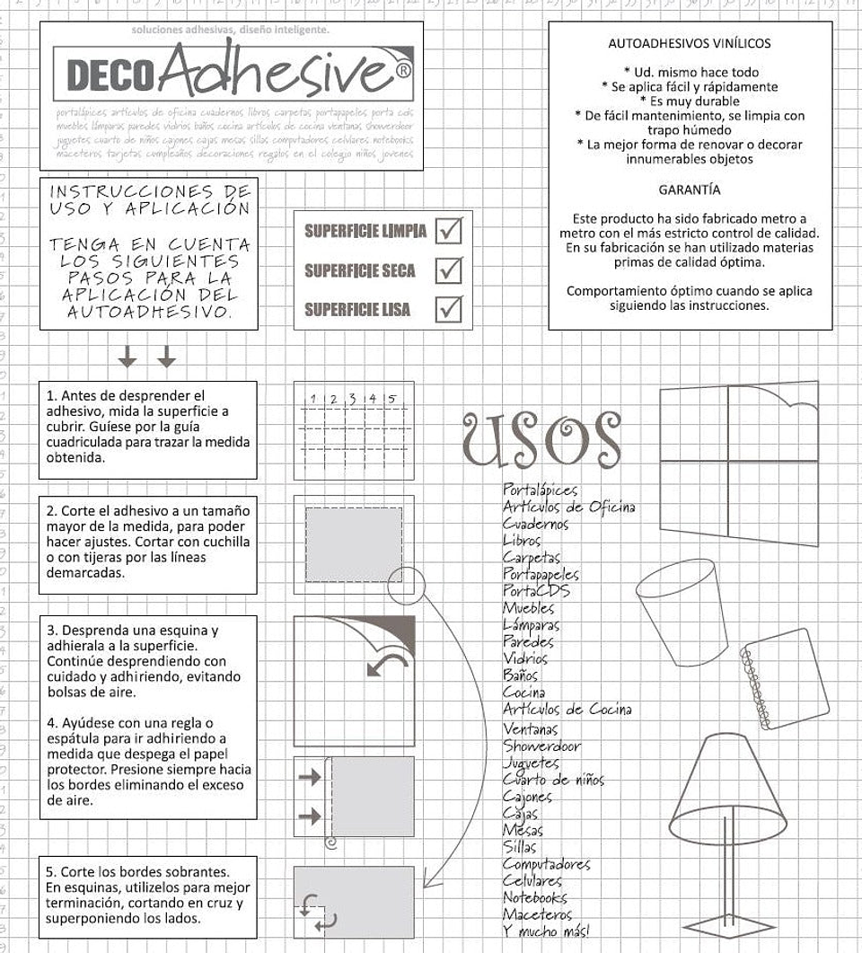 Pack 3 Rollos Vinílo Adhesivo / Transparente Conos / 29008 5
