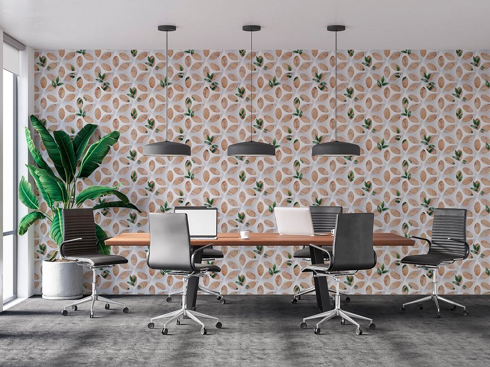 Papel Mural / Wood & Leaves 1