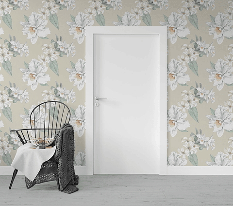 Papel Mural / White Flowers