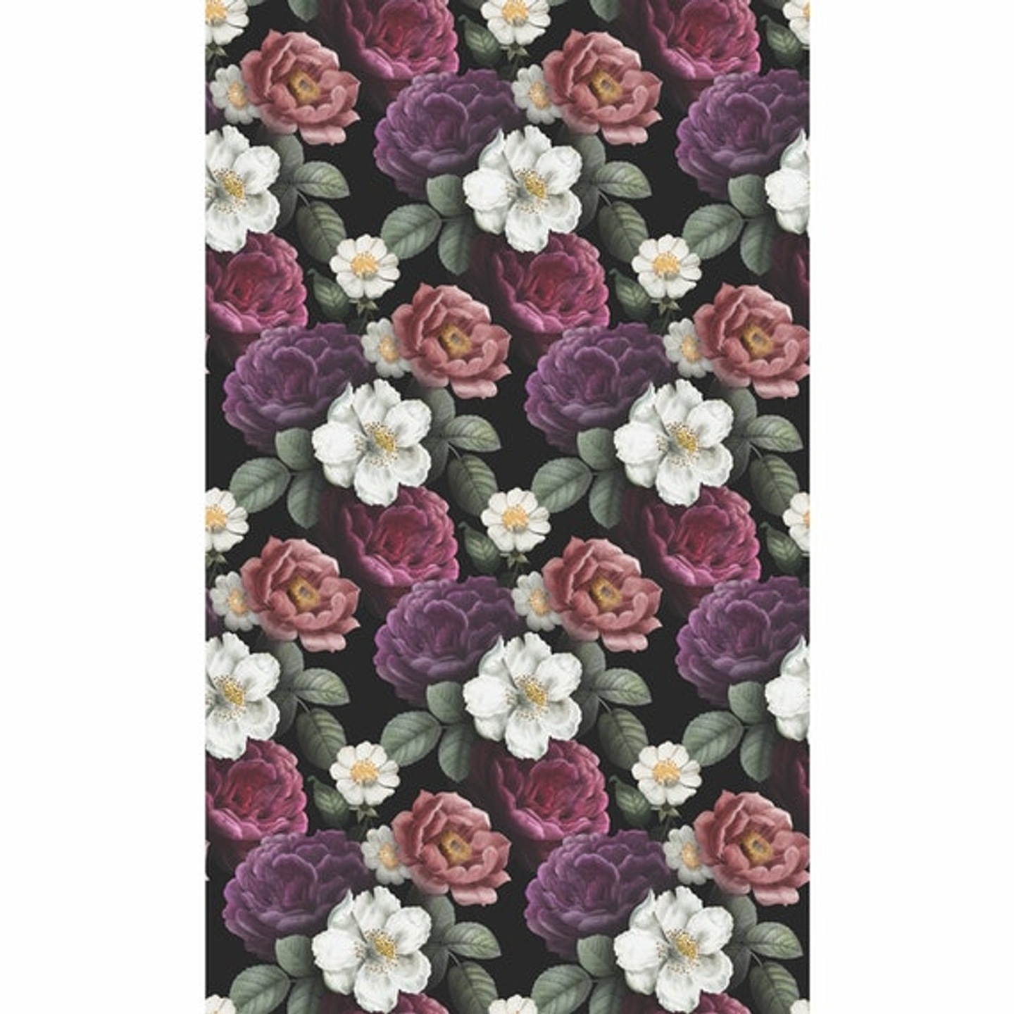 Papel Mural / Black Flowers 3