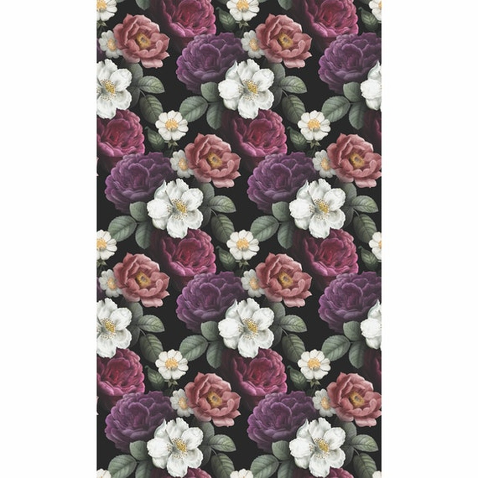 Papel Mural / Black Flowers 3