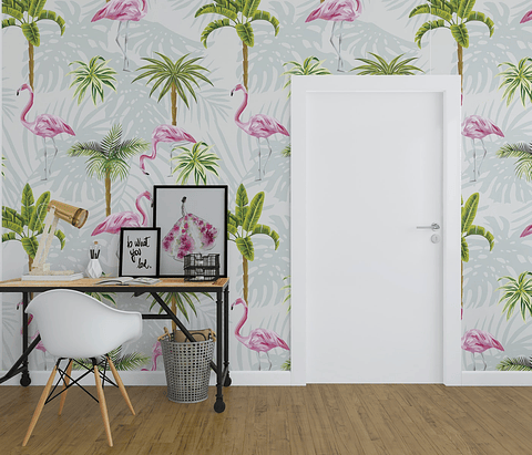 Papel Mural / Flamingos