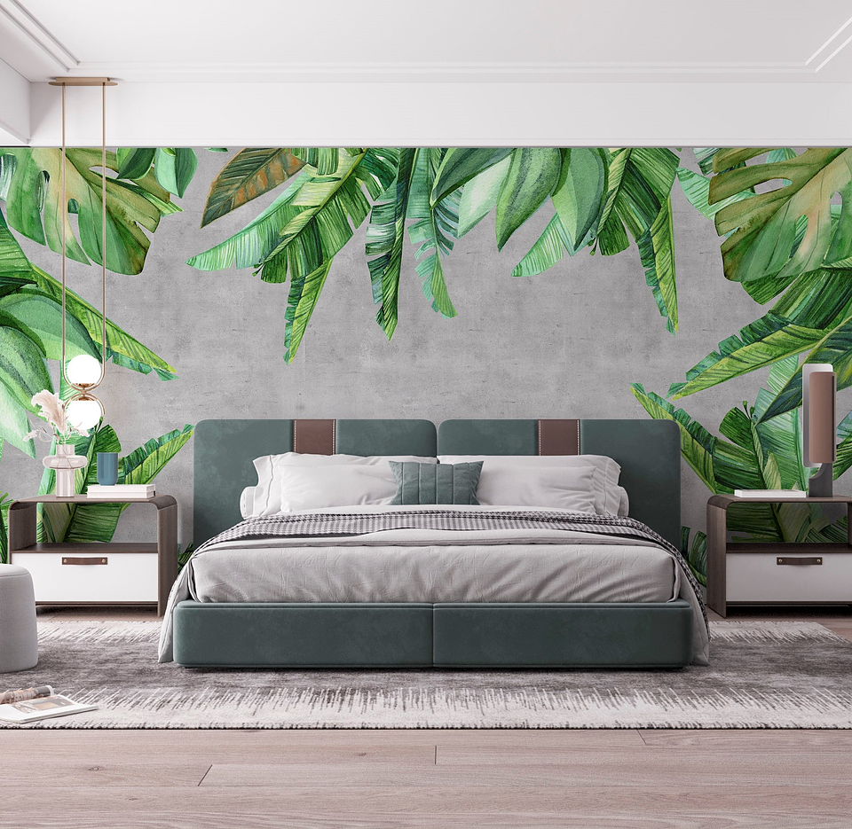 Papel Mural / Tropical Leaves 1