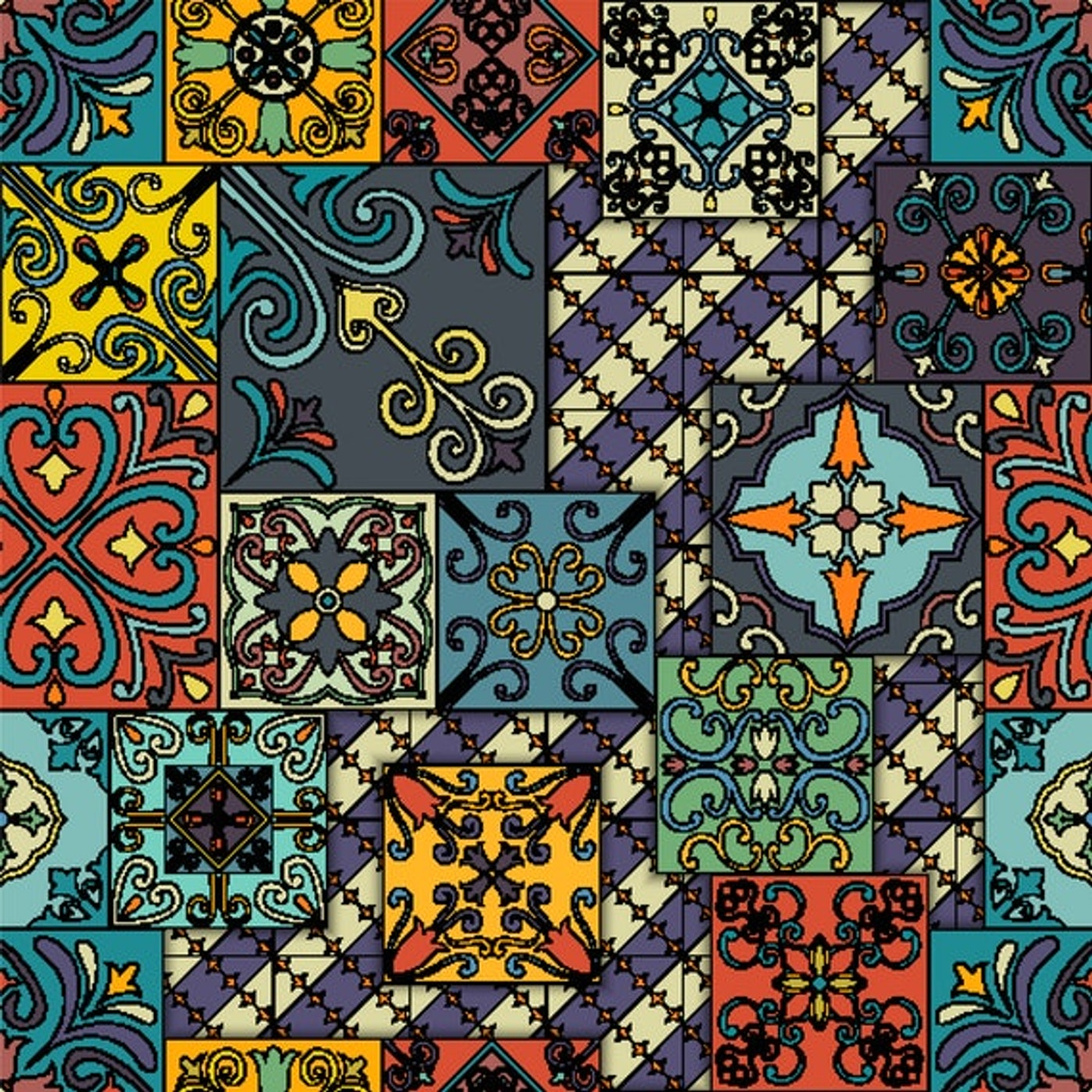 Papel Mural / Color Tiles 3