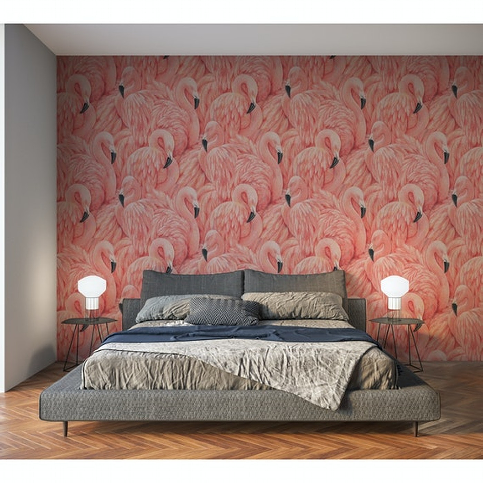 Papel Mural / Pink Flamingo 3