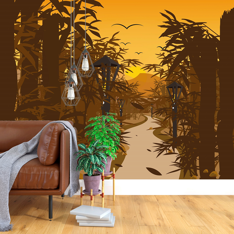 Papel Mural / Bamboo Sunset 1