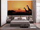 Papel Mural / Giraffe Sunset - Miniatura 1