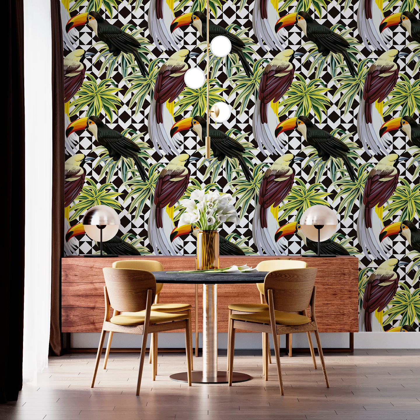 Papel Mural / Tucan & Tiles 1