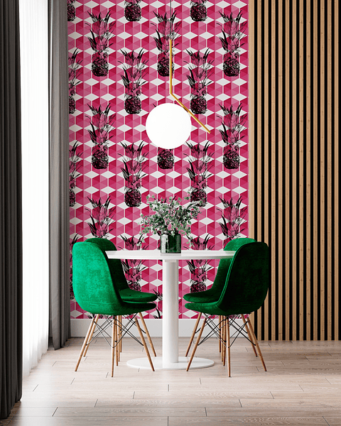 Papel Mural / Pink Pineapples