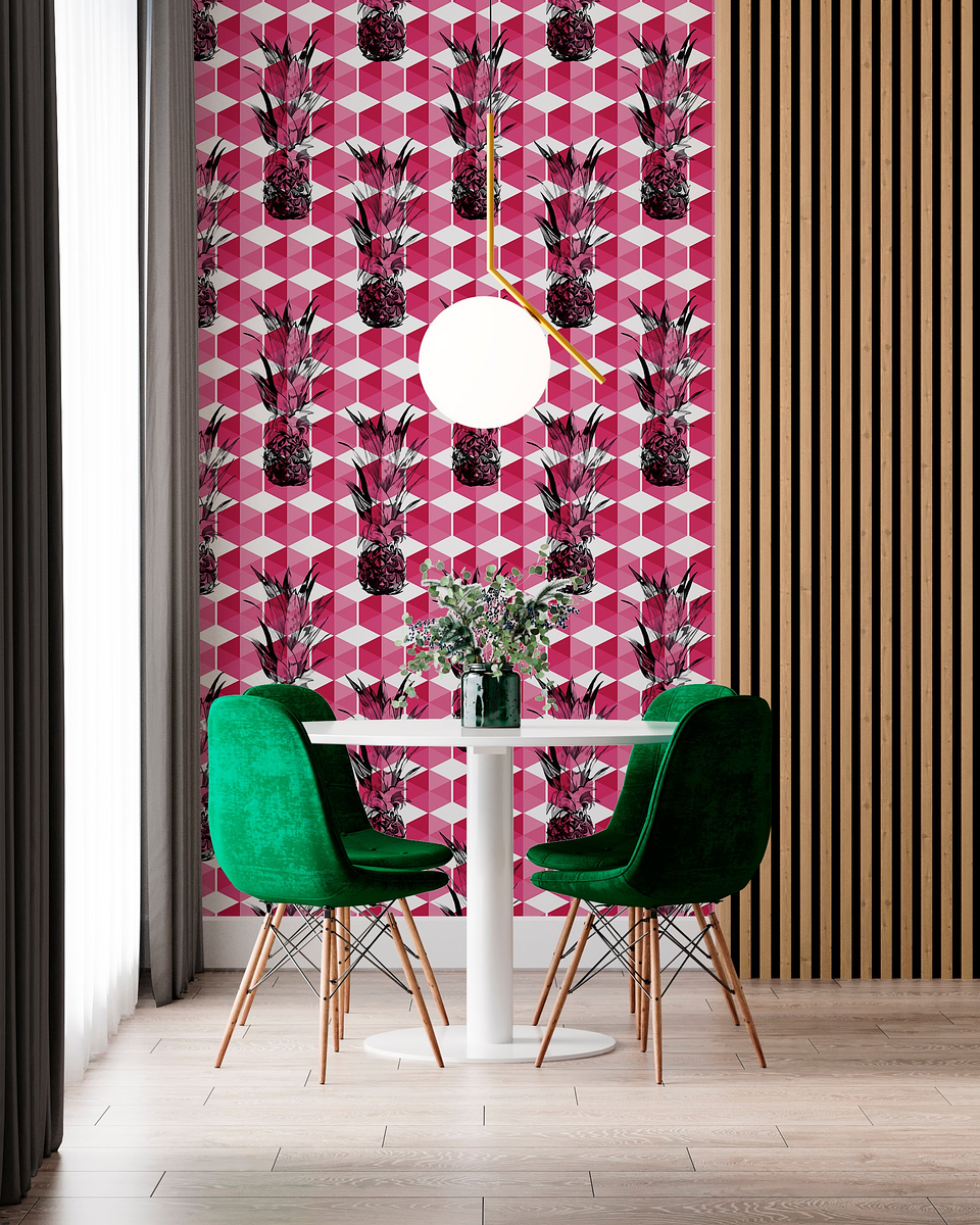 Papel Mural / Pink Pineapples 1