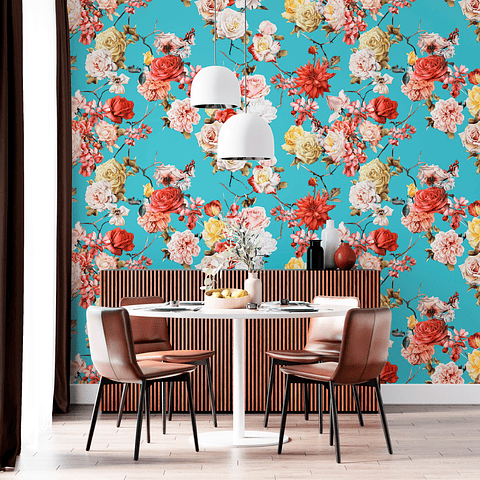 Papel Mural / Flowers Sky