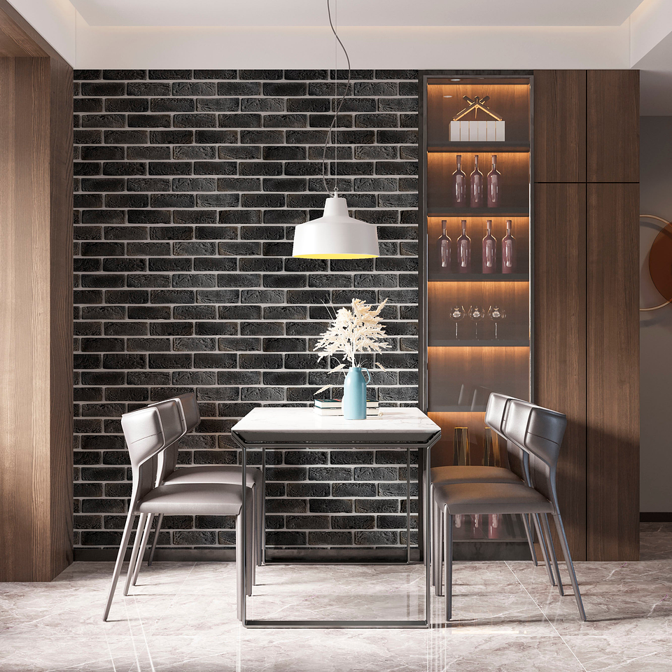 Papel Mural / Black Bricks 1