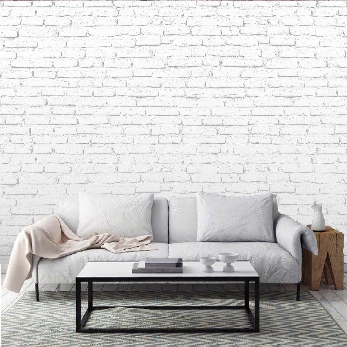 Papel Mural / White Bricks 2