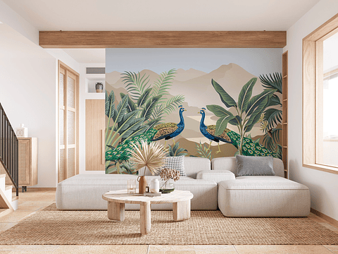 Papel Mural / Peacock Love
