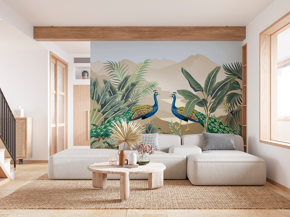 Papel Mural / Peacock Love 2