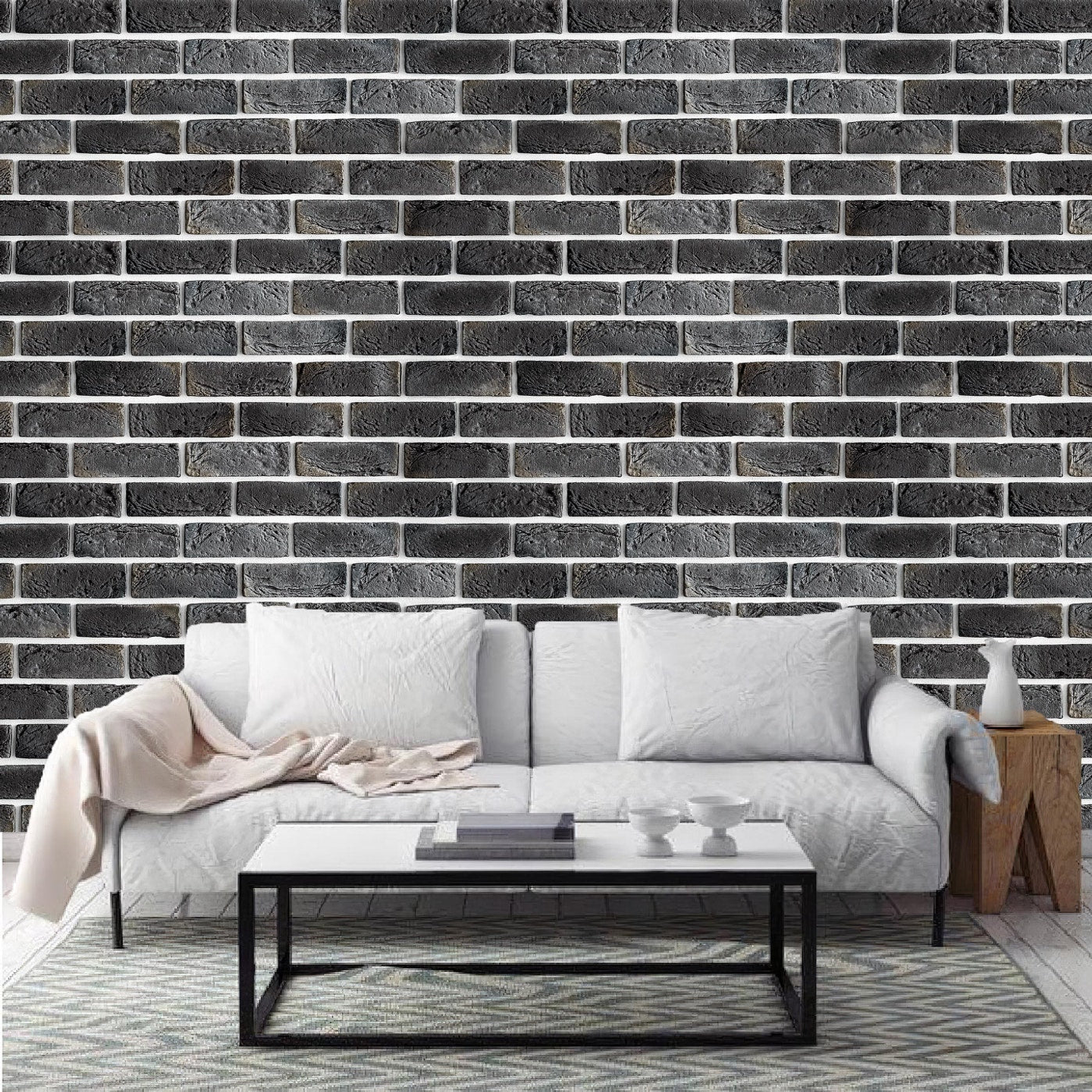 Papel Mural / Black Bricks 2