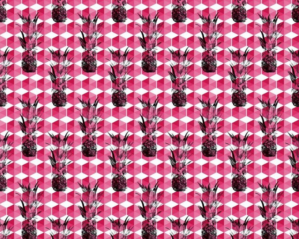 Papel Mural / Pink Pineapples 3