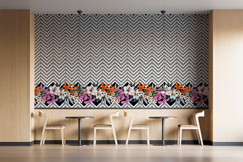 Papel Mural / Flower Zig-Zag