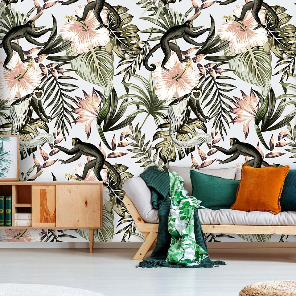Papel Mural / Monkey Hibiscus 2