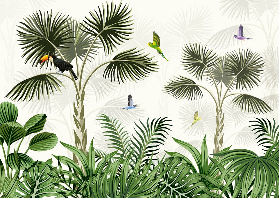 Papel Mural / Jungle Birds 2