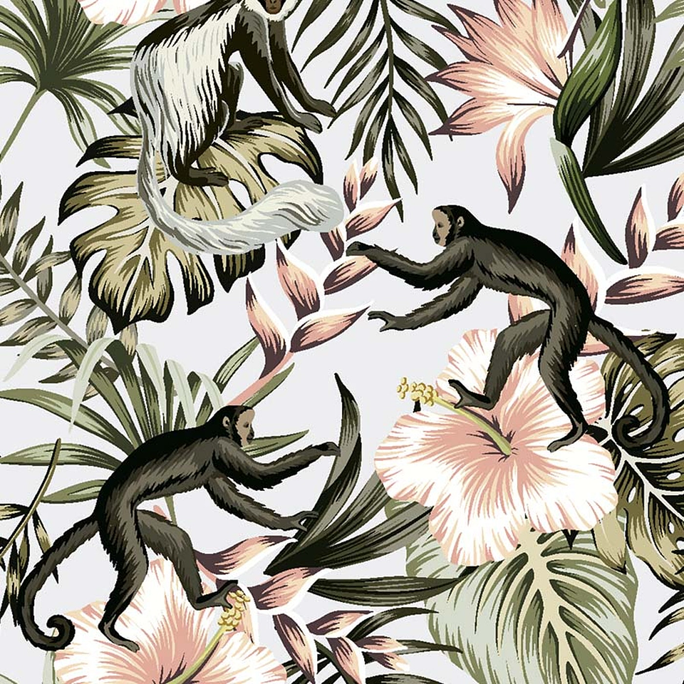 Papel Mural / Monkey Hibiscus 3