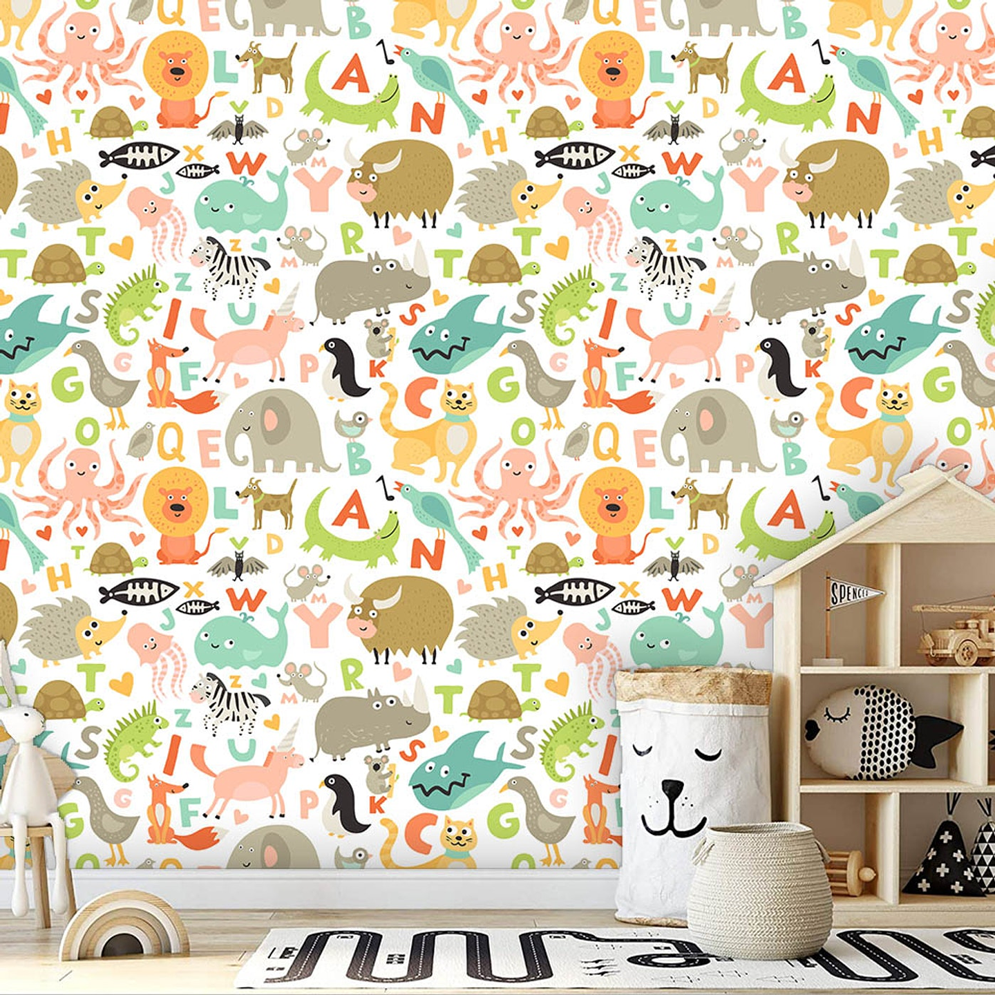 Papel Mural / Animal Letters 1