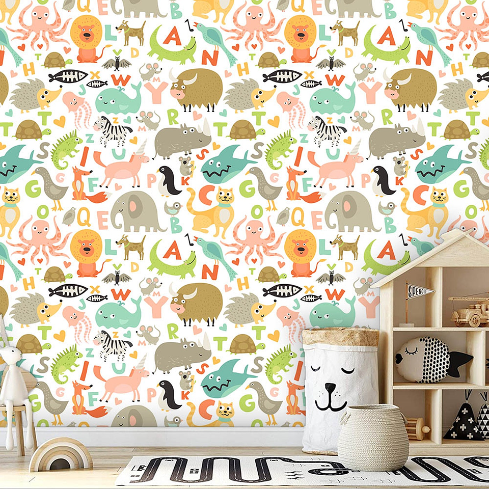 Papel Mural / Animal Letters 1