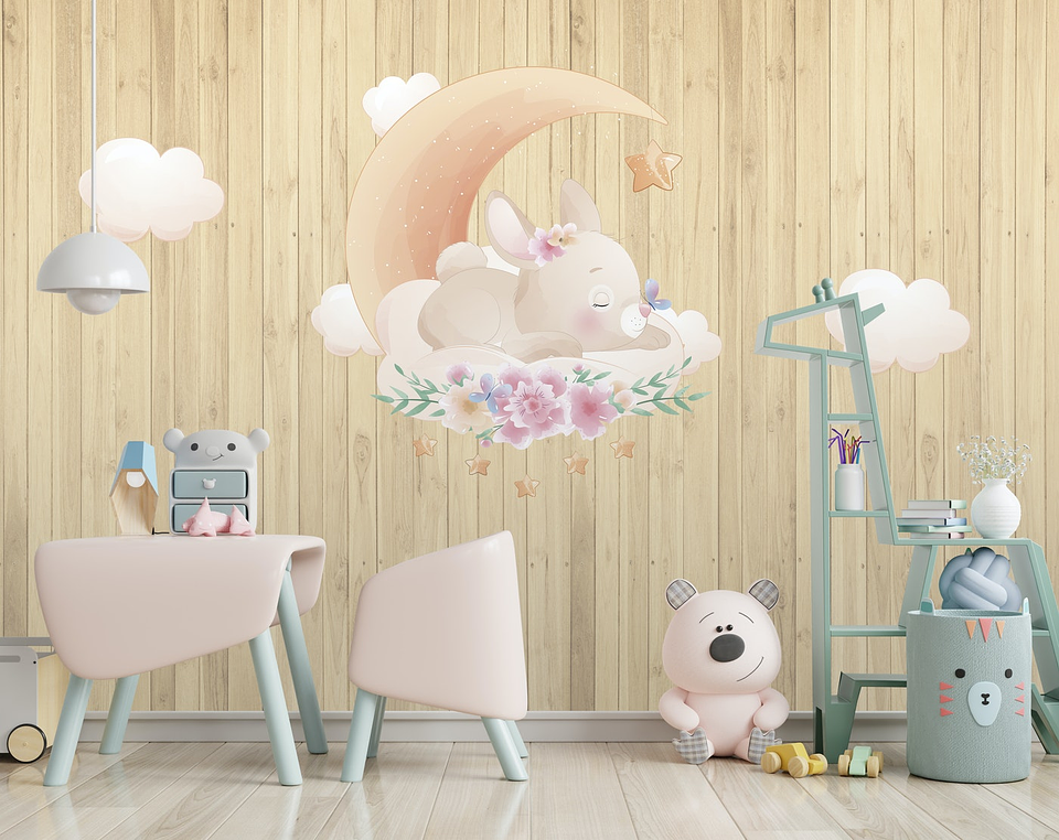 Papel Mural / Sleepy Bunny 1