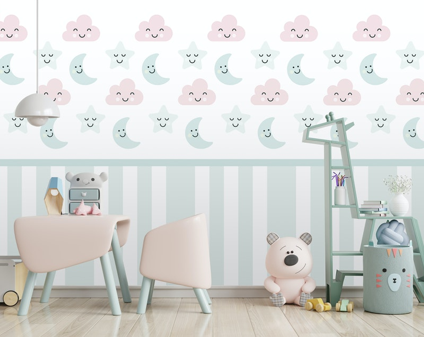 Papel Mural / Moon, Cloud & Stars 1