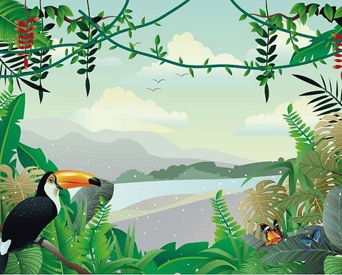 Papel Mural / Jungle Landscape