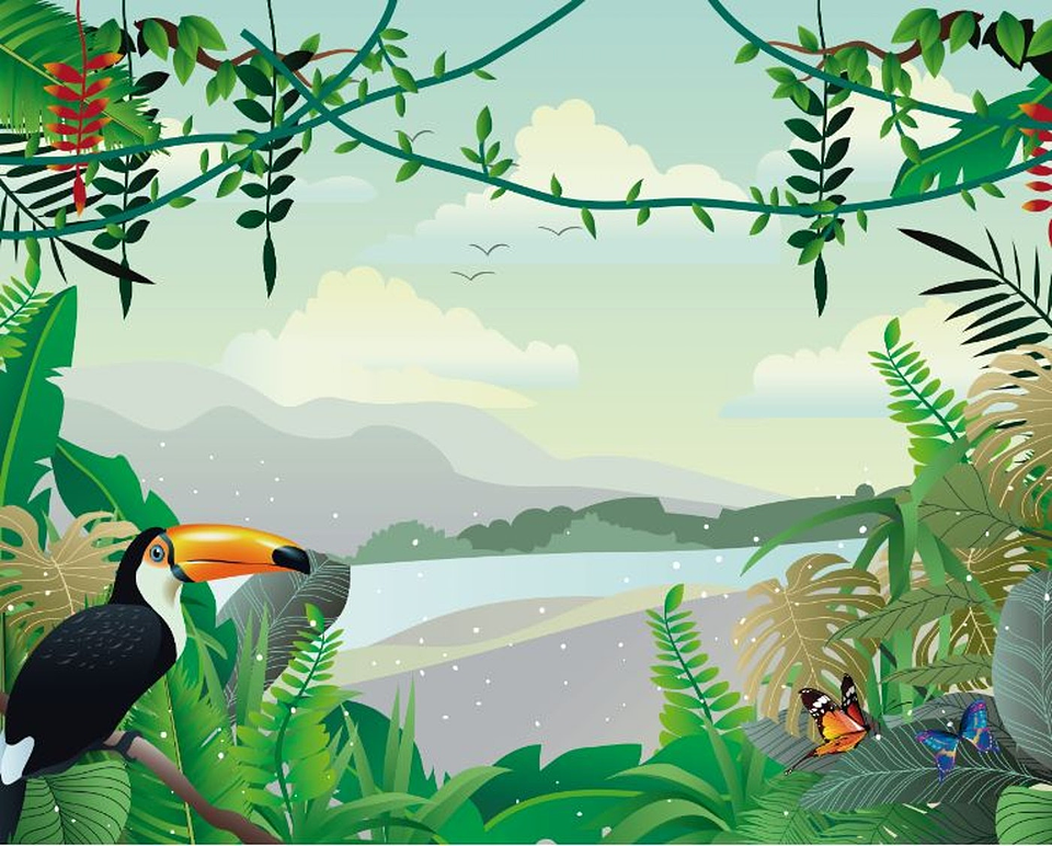 Papel Mural / Jungle Landscape 2