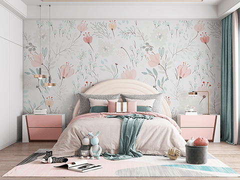 Papel Mural / Floral Leaves