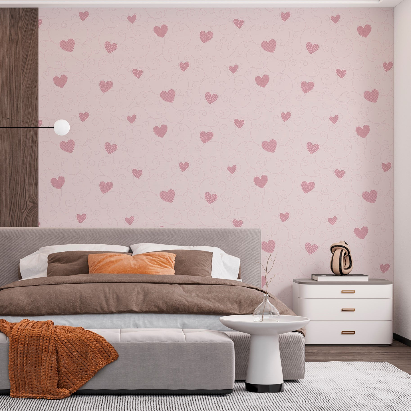 Papel Mural / Pink Hearts 1