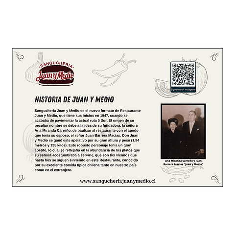 Individuales Personalizados / Juan y Medio