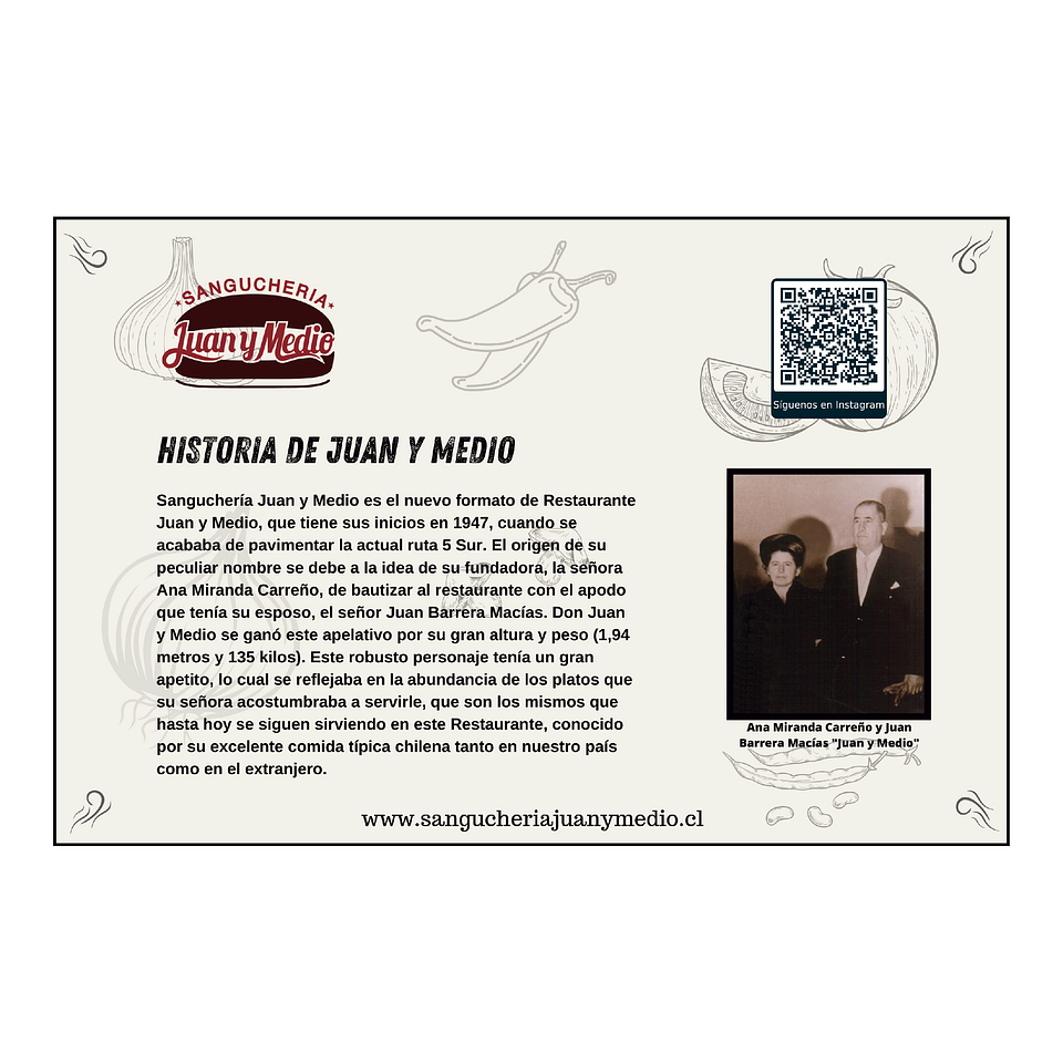 Individuales Personalizados / Juan y Medio 1