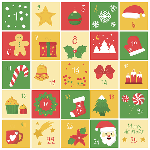 Alfombra Vinílica / Calendario Adviento