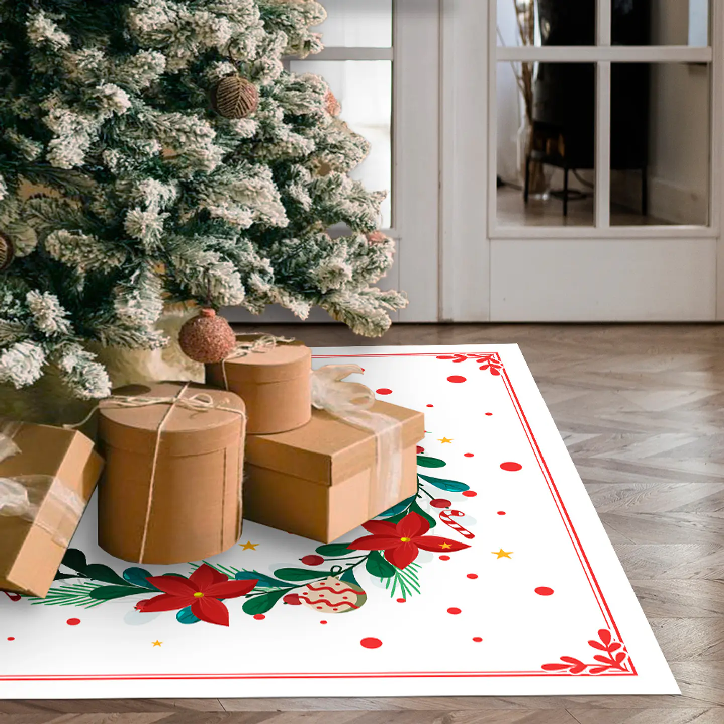 Alfombra Vinílica / Corona de Navidad 1