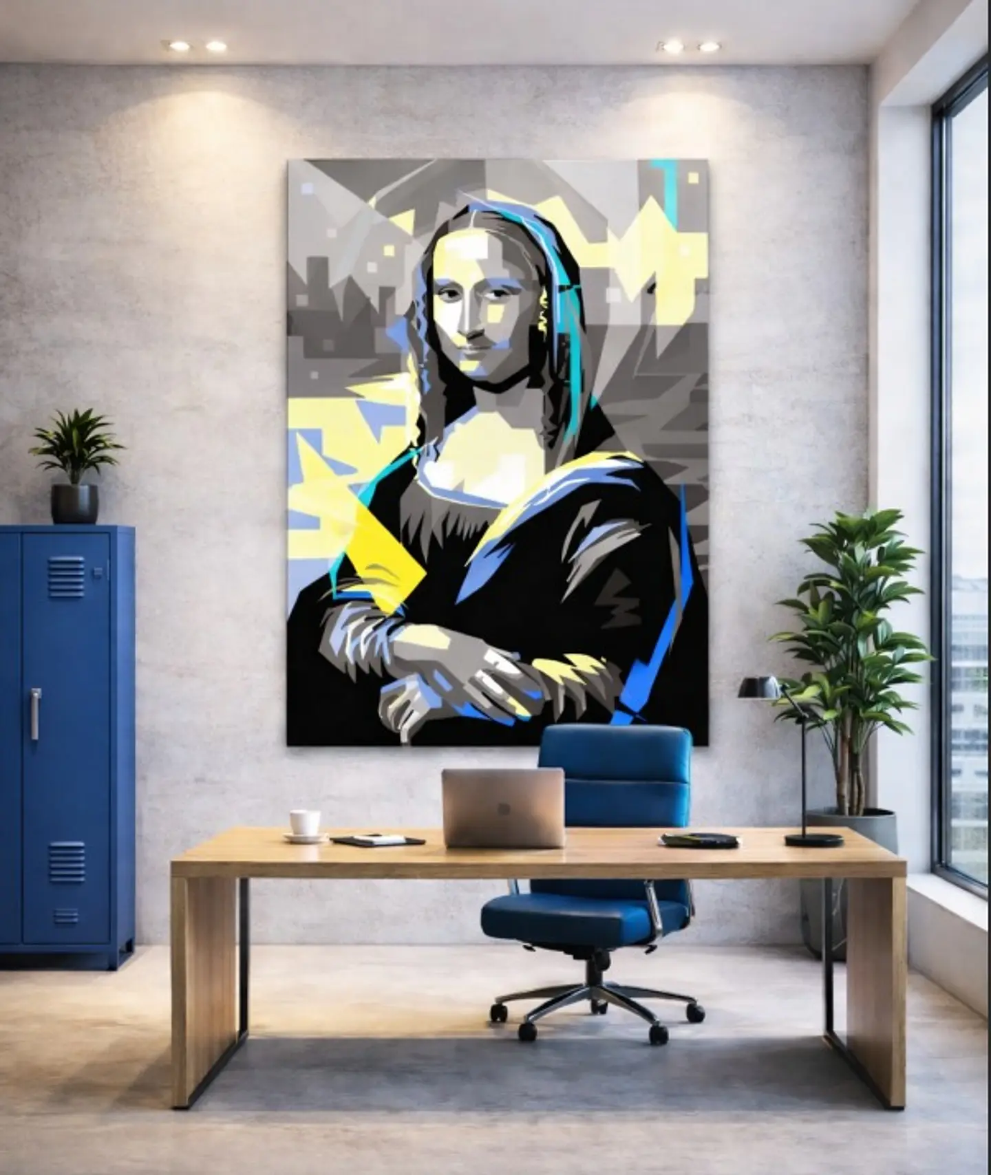 Cuadro Canvas / Mona Lisa Grey Blue 1