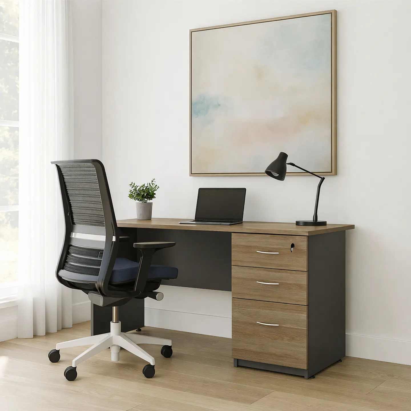 Escritorio Recto 2 Cajones y 1 Kardex (Da) 1