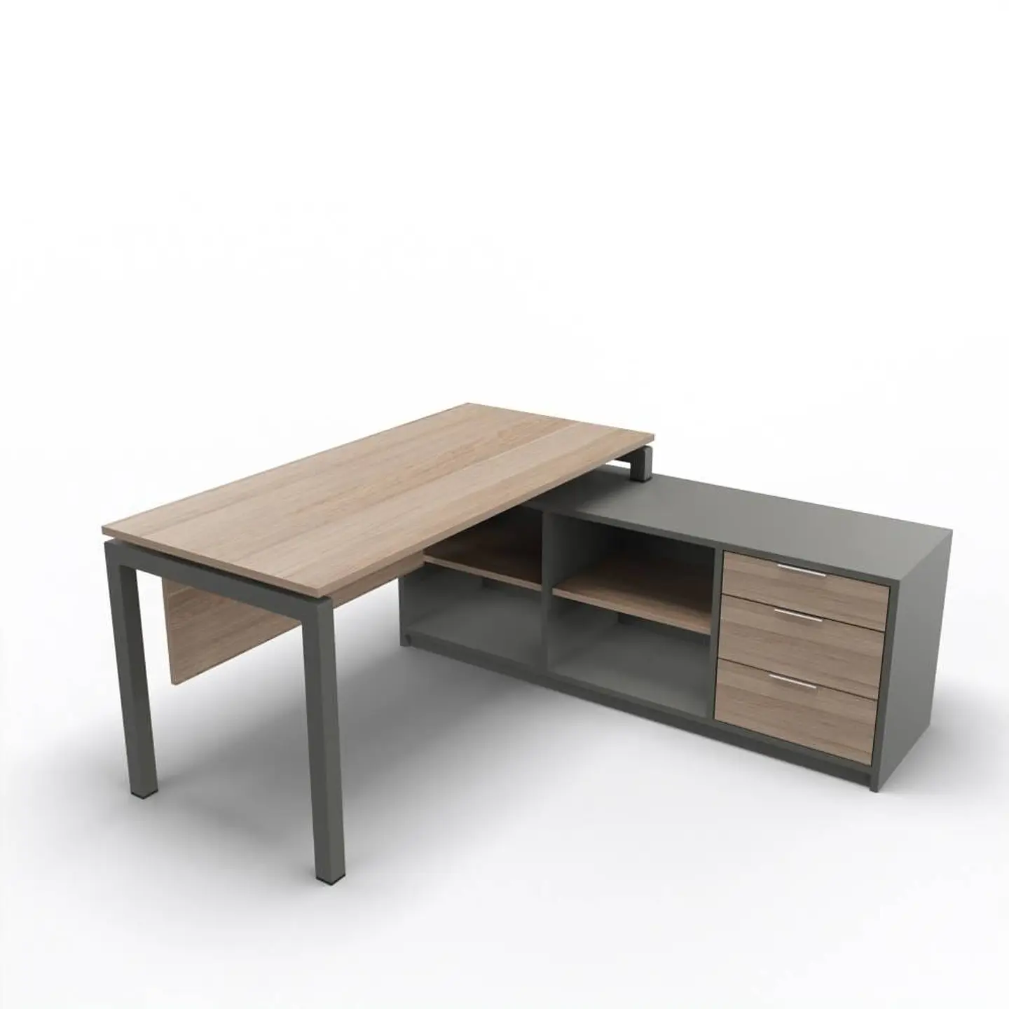  Estación de trabajo Ejecutiva con Gabinete lateral (Da) 6