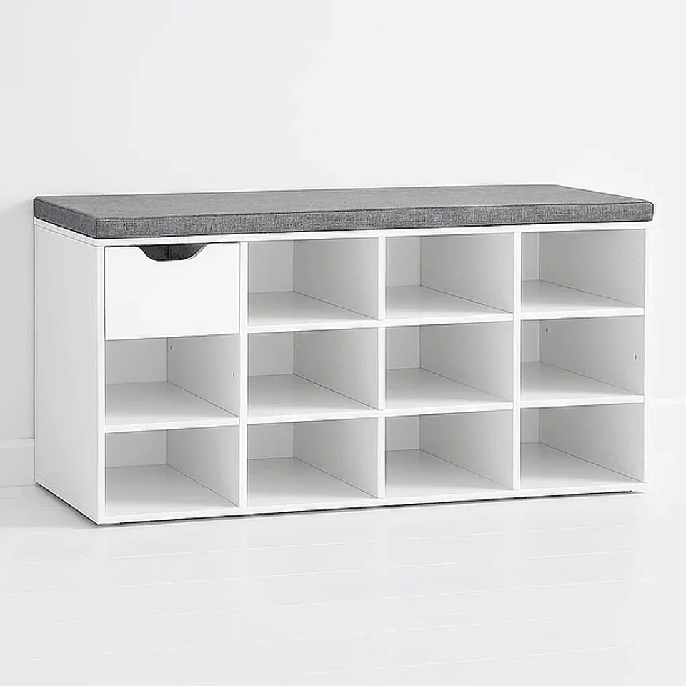 Banqueta Zapatera Blanca 1 Cajón (KL) 2