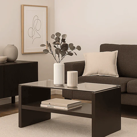 Mesa de centro Walnut Glass (KL)