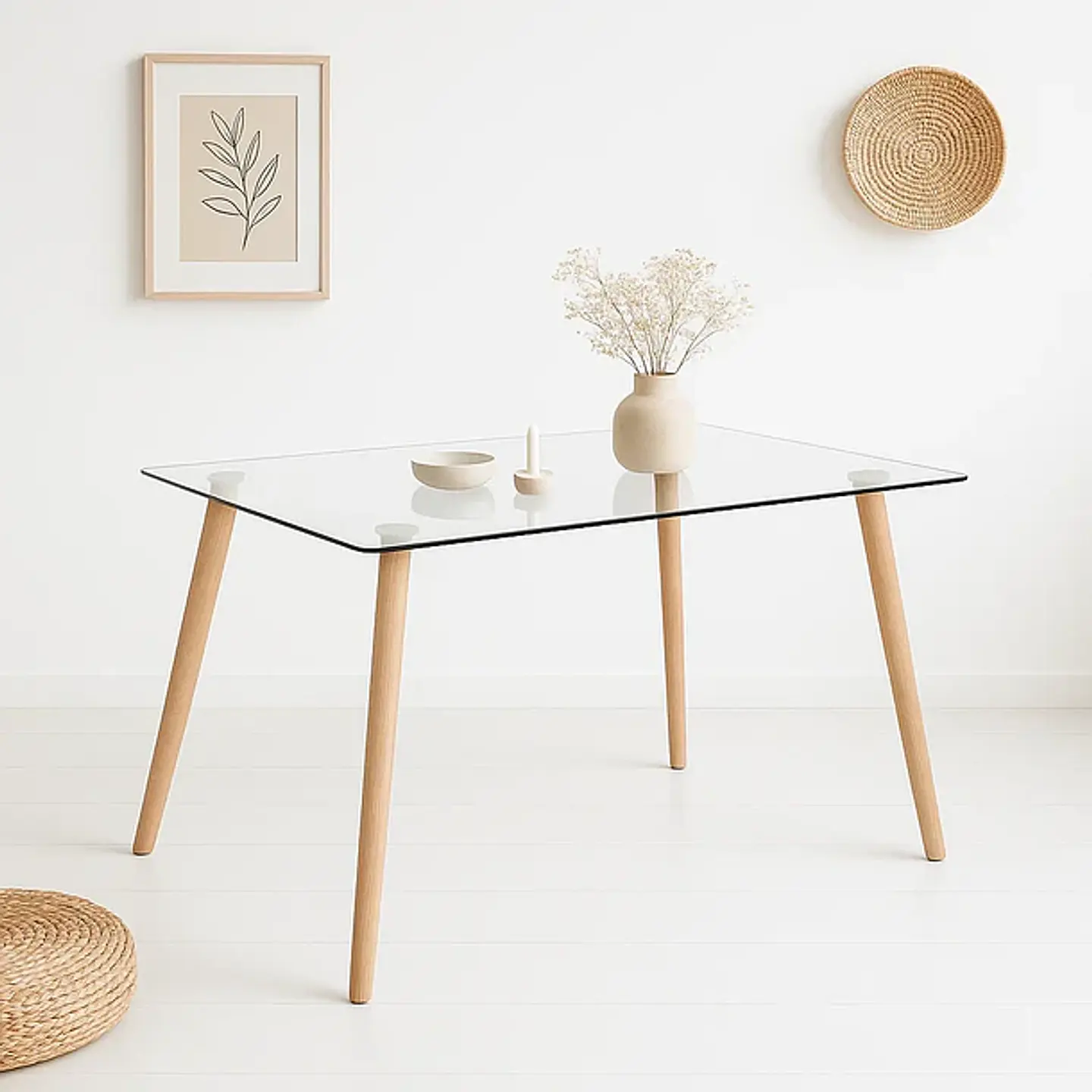 Mesa Nórdica Vidrio 140x90 (KL) 1