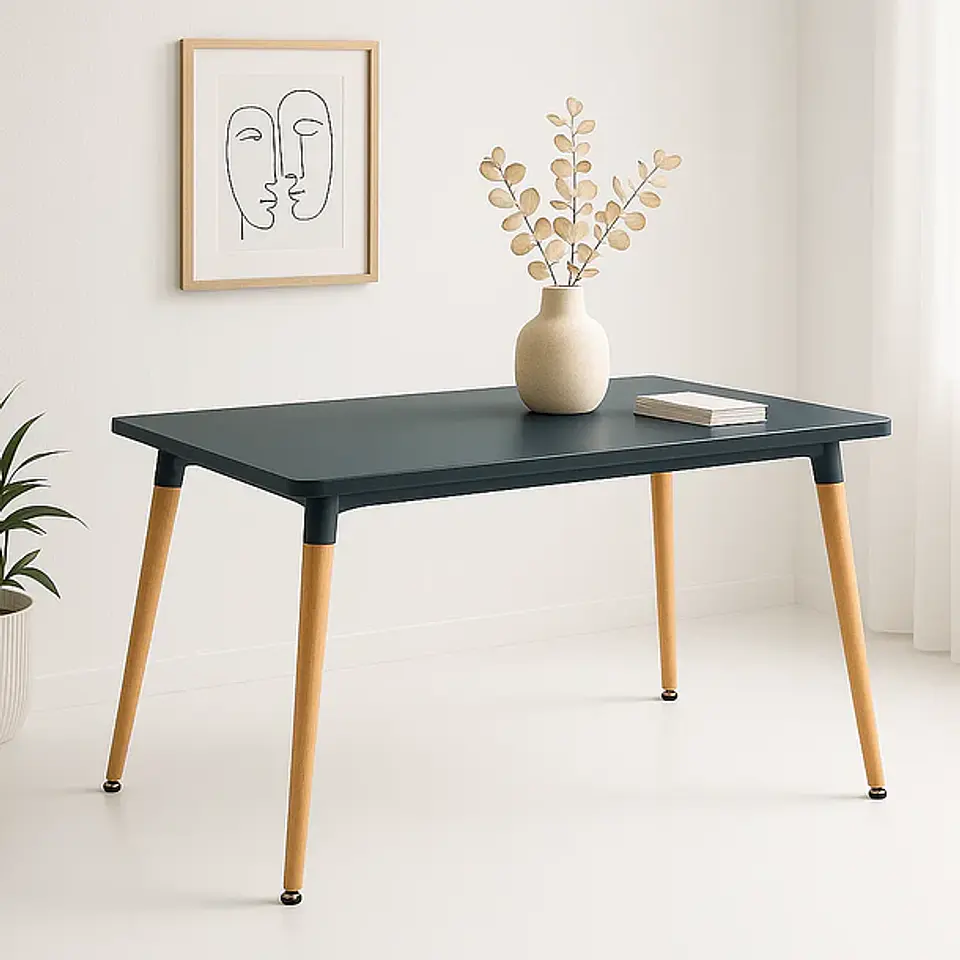 Mesa Rectangular Eames Negra (KL) 1