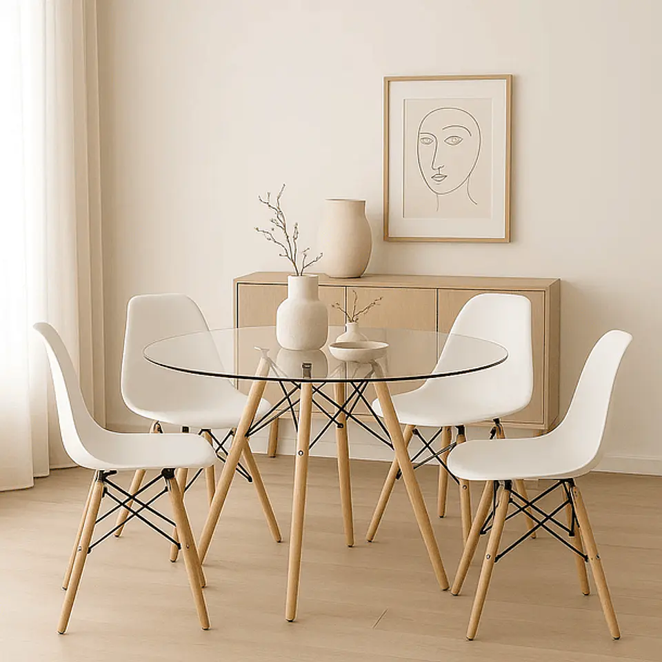Mesa Eames Vidrio (Kl) 1
