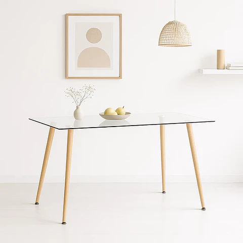 Mesa de Vidrio Rectangular 120x80 (KL)
