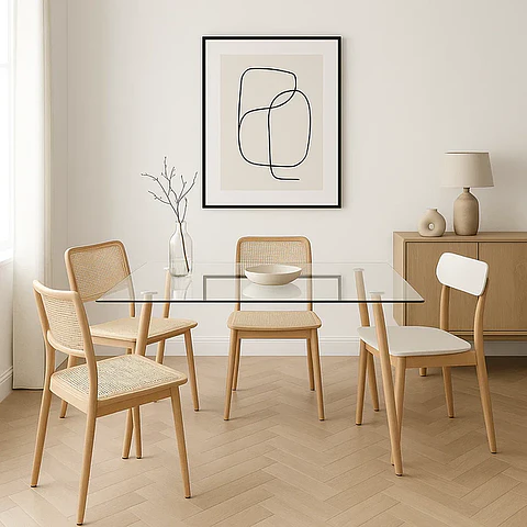 Mesa de Vidrio Rectangular 120x80 (KL)