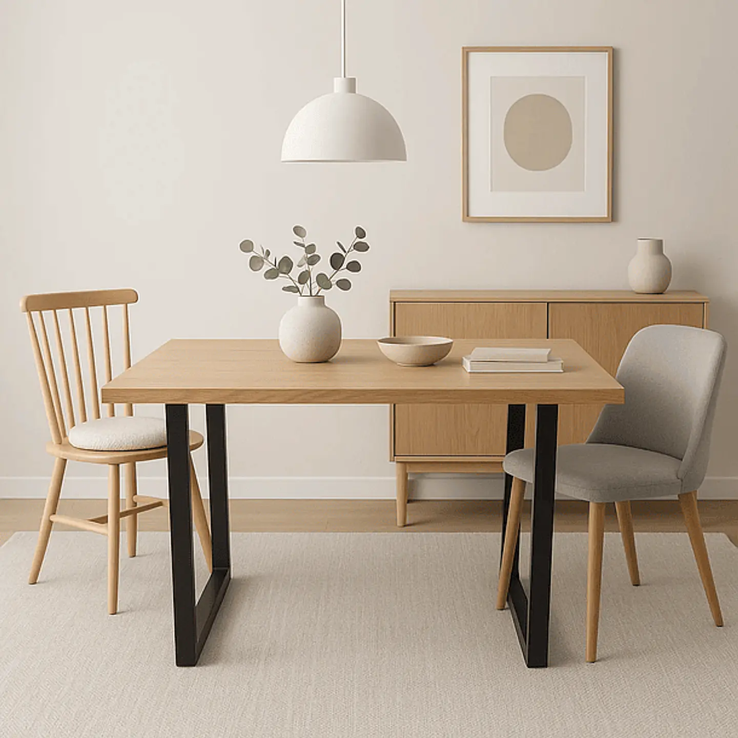 Mesa de Comedor Industrial Claro 140 (KL) 1